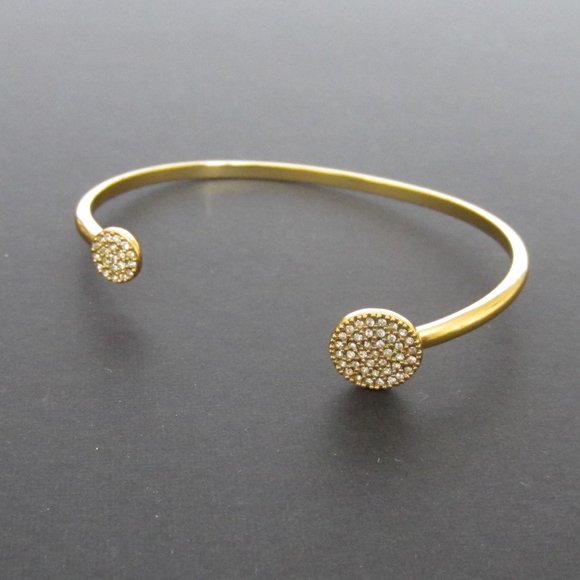Stella & Dot Gold Tone and Crystals Bangle - Picture 1 of 10